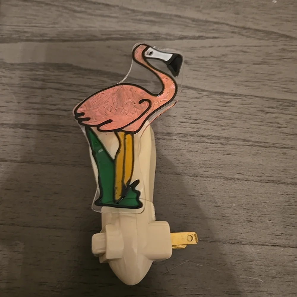 Pink Flamingo Vintage  Ceramic Lotion/soap Pump Figurine With Night Light 80s